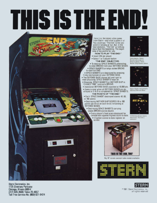 The End Arcade Game Cover